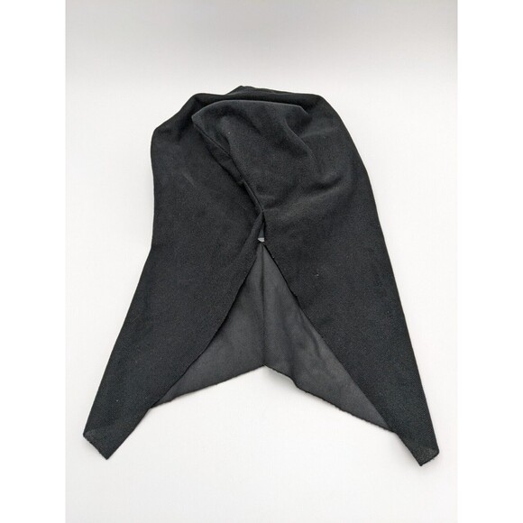 Halloween Goblin Ghost Face Mask Silly Grin Smile Teeth Glows In Dark Blk Shroud - Picture 5 of 10